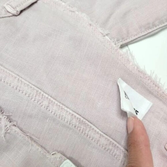 HUDSON LINEN BLEND Pants Women's Size 25 COLLECTION Raw WAISTBAND FLARE LEG - Picture 13 of 13